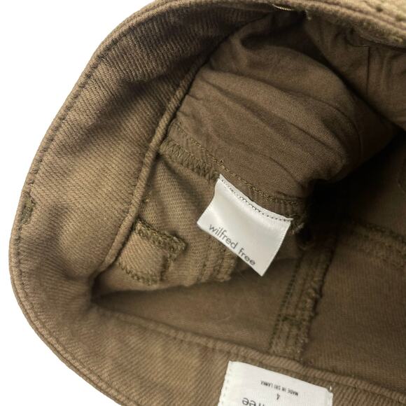 WILFRED FREE Aritzia Free Twostep Flare Pant Gd Rustical Brown Sz 4 - Picture 8 of 8